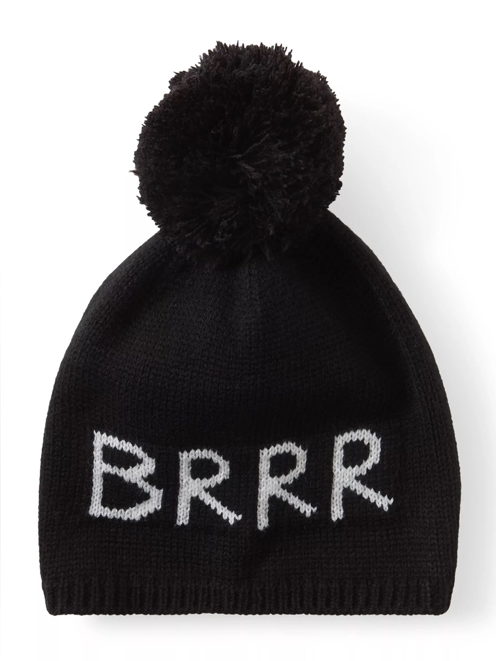Kate spade Black 'BRRR' Pom Beanie